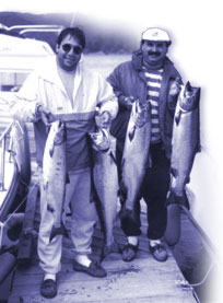 Two very happy FishingChartersBC.com clients.